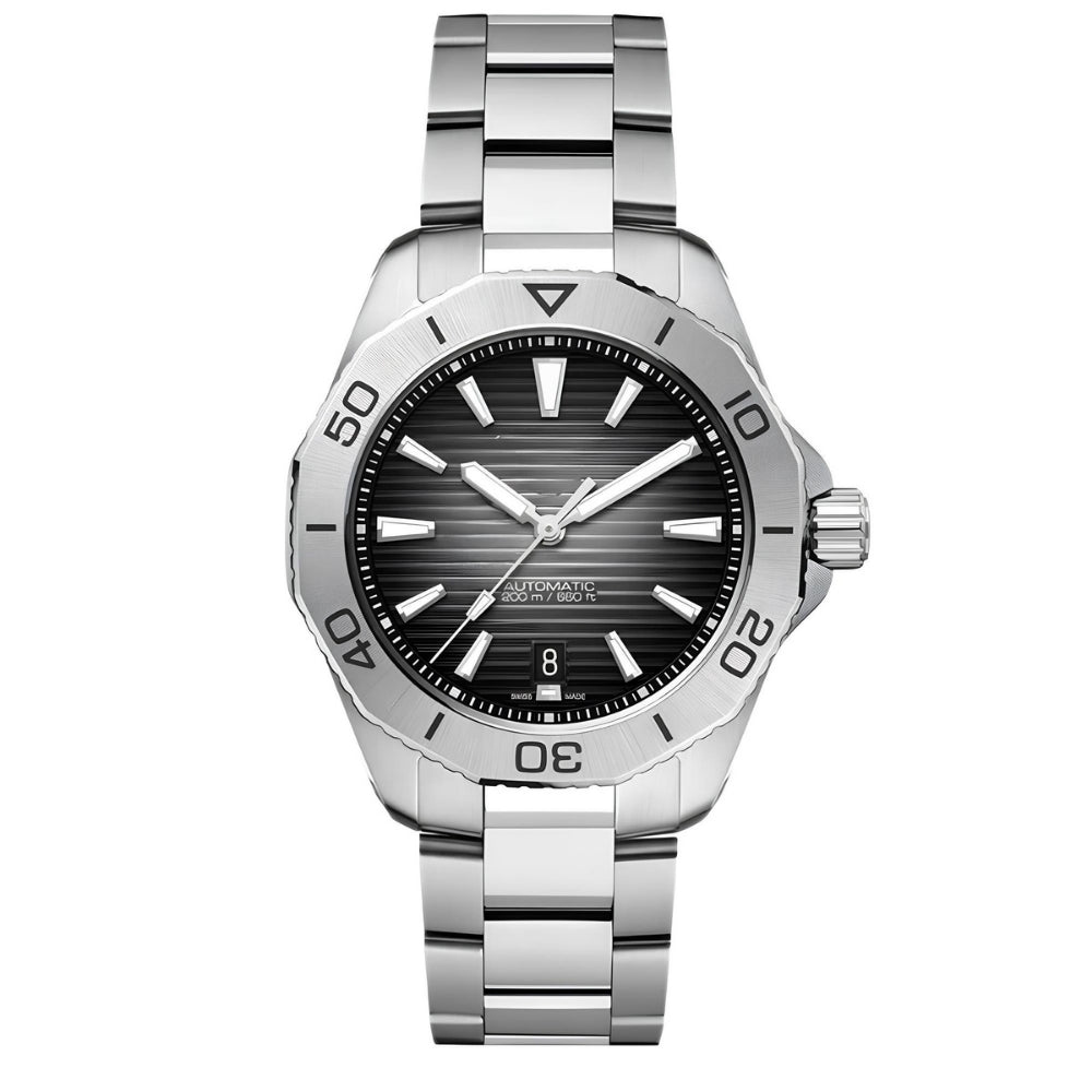 Aquaracer „Schwarzes Zifferblatt“ 43 mm