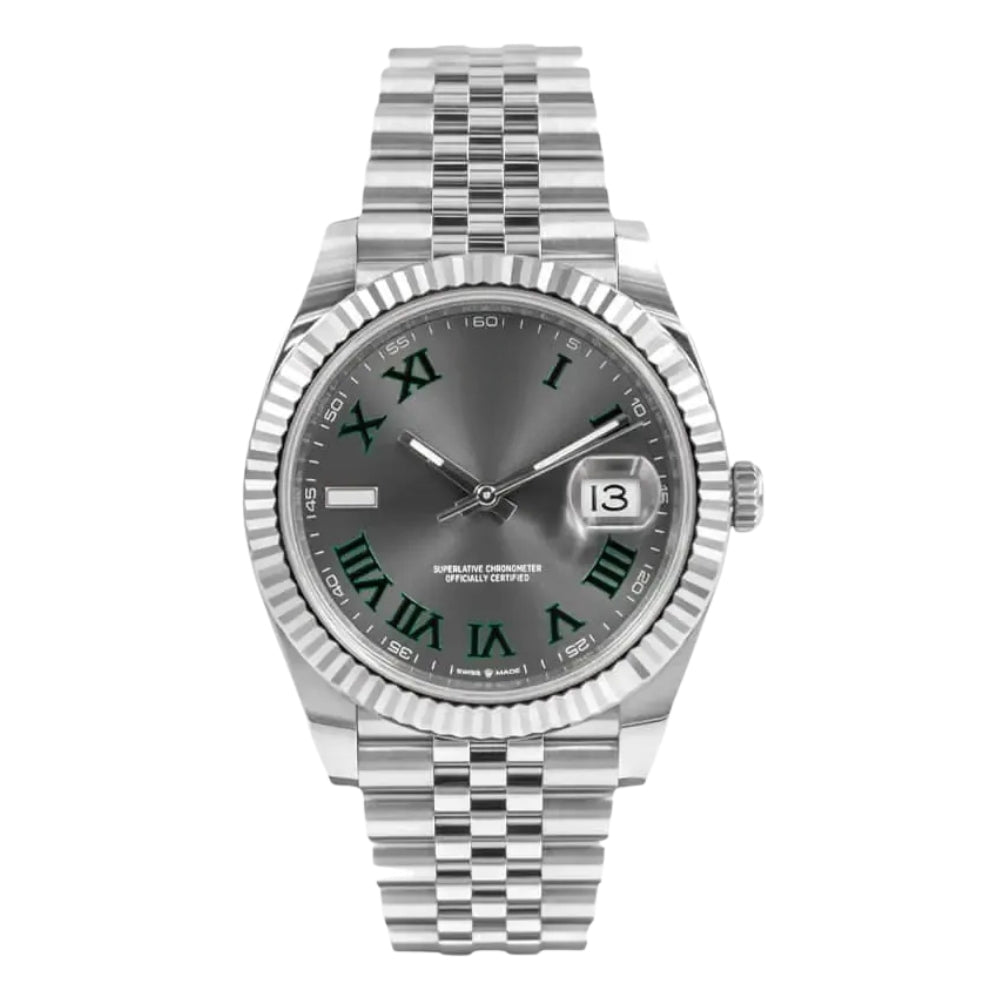 Datejust Wimbledon, graues Zifferblatt, 41 mm