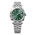 Datejust mit grünem Zifferblatt und Jubilee-Armband, 41 mm